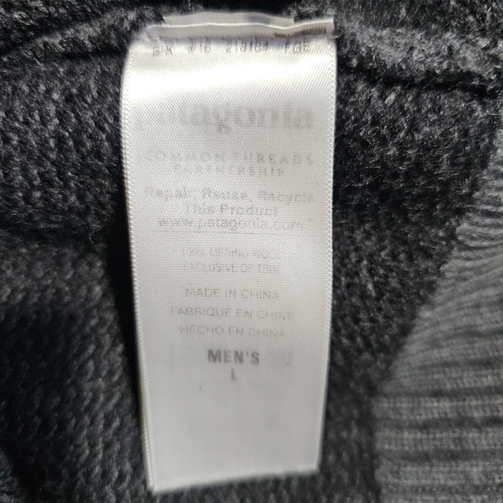Patagonia Sweater Mens Wool 1/4 Zip Pullover Size Large.